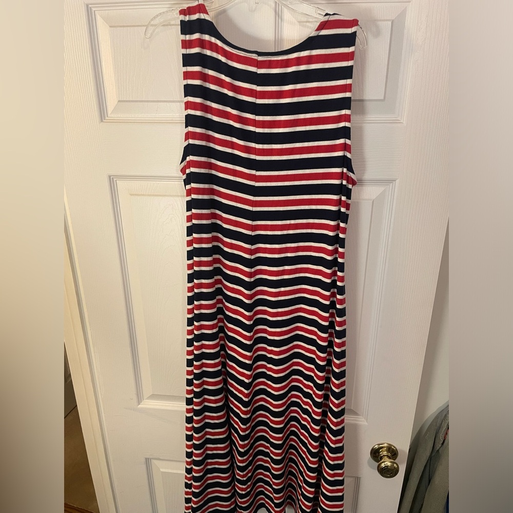 Torrid Striped Ribbed Button Midi Dress - Picture 4 of 5